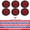6x Red, variant on All Star Truck Parts 4" Red 10 LED Round Stop Turn Tail Truck Light with Grommet & Pigtail - Qty 2