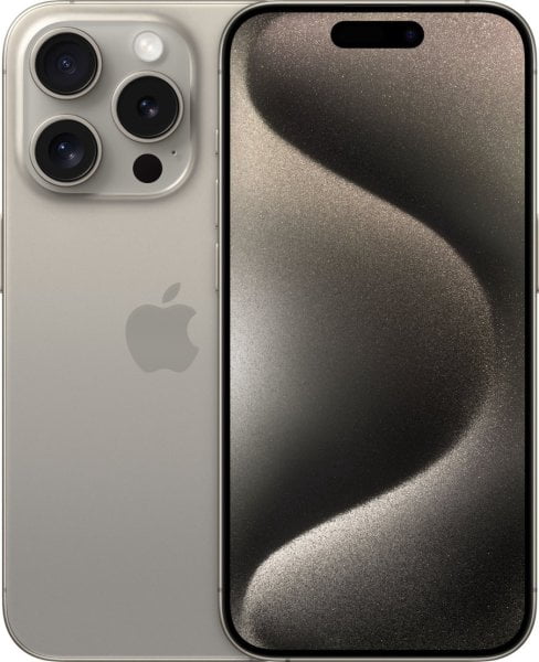 Restored Apple iPhone 15 Pro - T-Mobile - 256 GB Natural Titanium (Refurbished)
