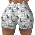 thumbnail image 2 of Picia African Animals Printed Workout Shorts for Women Seamless Scrunch Butt Lifting High Waisted Yoga Gym Booty Running Moisture-wicking Short Pants-XX-Large, 2 of 9