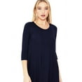 thumbnail image 4 of Moa Collection Women's Basic Round Neck 3/4 Sleeves A-line Casual Maxi Dress, 4 of 4