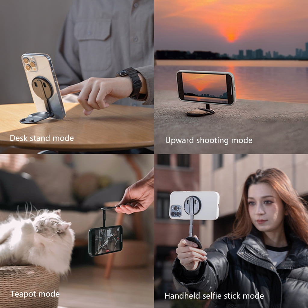 Aurgiarme Tripods for Smartphones Snap Invisible Phone Tripods Stand Foldable for Self-vloggings, Browsing Phone Stand