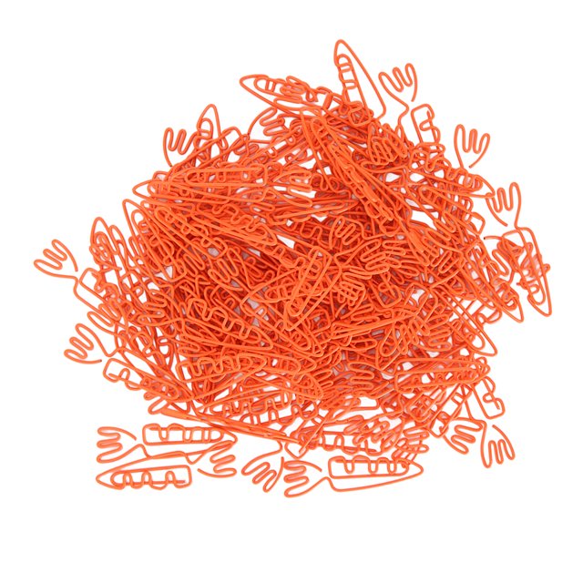 Clips De Papel Divertidos, Evitan Resbalones, 100 Clips De Papel De Metal Galvanizado Compactos Con Forma De Zanahoria Para El Hogar