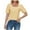 Yellow, variant on Fesfesfes Womens Short Sleeve Workout Tops Women's Fashion Printed T-shirt 3/4 Sleeves Blouse Round Neck Casual Tops Sweatshirt for Women S(US:4)
