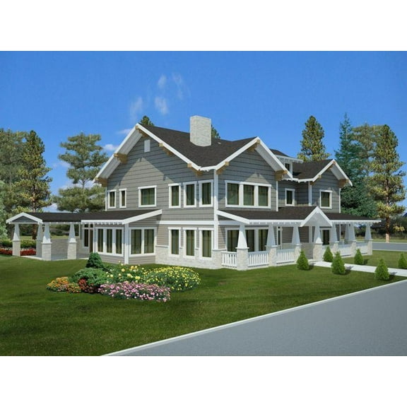 001-3562: Craftsman 6 Bed, 4 Bath Luxury Home Plan, 4449 Sq Ft: Full Blueprints with License to Build by Home Plan Marketplace - Lesuto