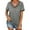 Gray, variant on Womens T Shirts Short Sleeve V Neck Loose Casual Summer Tops with Pocket