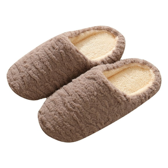 House Slippers for Women Men Unisex Comfortable Fuzzy Memory Foam Orthopedic Bedroom Slip on Arch Support Indoor Home Shoes