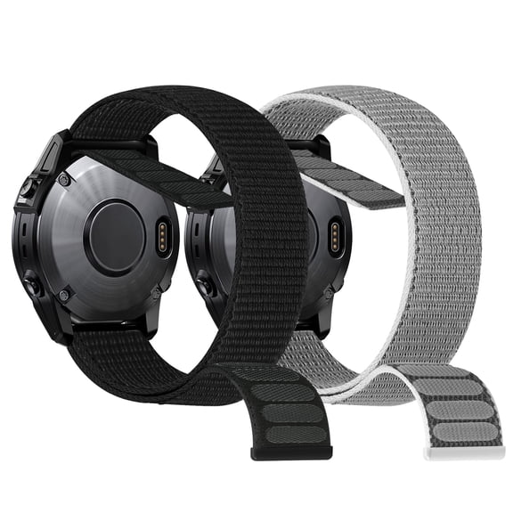 Vodtian 22mm Quick Fit Hook and Look Nylon Bands Compatible with Garmin Fenix 8 47mm/Fenix 7/Fenix 6/Fenix 5, Garmin Approach S62/S60, Epix Gen 2/Epix Pro 47mm for Women Man