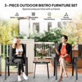 thumbnail image 4 of Outsunny 3-Piece Patio Bistro Set with Stackable Chairs and Square Table, 4 of 10