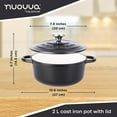 thumbnail image 2 of Cast Iron Dutch Oven with Lid – Non-Stick Ovenproof Enamelled Casserole Pot, Oven Safe up to 500° F – Sturdy Dutch Oven Cookware – Dark Blue, 6.4-Quart, 28cm – by Nuovva, 2 of 6