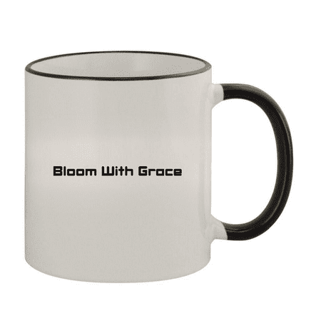 

Bloom With Grace - 11oz Ceramic Colored Rim & Handle Coffee Mug Black