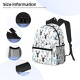 thumbnail image 5 of Picia Winter Art Blue and Black Moose Large Capacity Backpack Classic Style Backpack Casual Backpack Water-Resistant School Work Travel Outdoor Backpack, 5 of 8