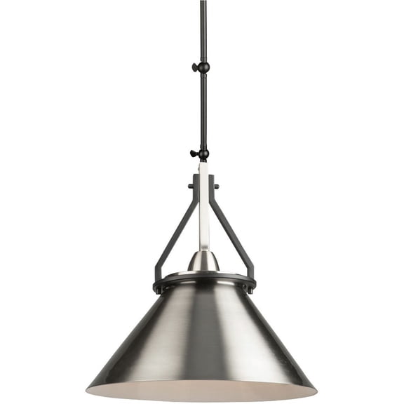 Artcraft Lighting - Brydon - 1 Light Cone Pendant-Black/Brushed Nickel Finish