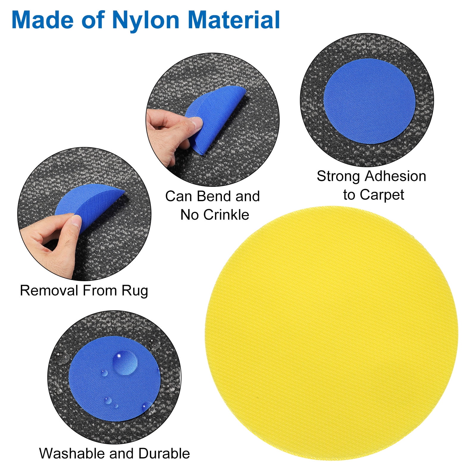Unique Bargains Carpet Spot Markers Circle Floor Dots for Classroom Seating Yellow