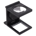 thumbnail image 1 of 10X Folding Metal Linen Tester Cloth Magnifier Printers Loupe W/ 2 Led Metal Magnifiers Cloth Thread Counter Magnifier, 1 of 9