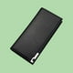 thumbnail image 5 of Cartera de moda para hombre, cartera larga para guardar dinero y monedas (negra), 5 of 5