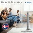 thumbnail image 2 of Lasko 48" 3-Speed Oscillating Performance Tower Fan Gray, T48314, 2 of 10