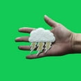 thumbnail image 2 of Enchanted Chenille Lightning Cloud Patch Mother Nature Embroidered SewOn, 2 of 2