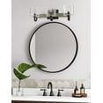 thumbnail image 3 of Kira Home Clara 22" 3-Light Modern Farmhouse Vanity / Bathroom + Oval Wavy Glass Shades, Gray Oak Finish, 3 of 7