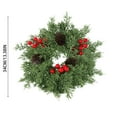 thumbnail image 2 of Christmas Candle Rings with Red Berries and Pine Cones,for Table Centerpiece,Candle Holder Ring for Holiday Decor,Small Wreath Candle Ring for Xmas Festival Home Decoration, Wall Door Window Decor, 2 of 6