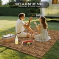 thumbnail image 4 of Vintage Rattan Outdoor Rug for Patio/Deck/Porch, Non-Slip Large Area Rug 5 x 7 Ft, Minimalist Abstract Wicker Texture Brown Indoor Outdoor Rugs Washable Area Rugs, Camping Rug Carpet Runner, 4 of 8
