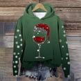 thumbnail image 2 of WEAIXIMIUNG Chandails en Molleton d'Automne Graphiques pour Femmes Automne et Hiver Noël Rouge Verre Imprimé Col Rond Manches Longues Chandail à Capuchon Sport Décontracté (1), 2 of 4