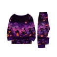thumbnail image 7 of Racifhz Family Matching Pajamas Halloween Loungewear Set Long Sleeve Top and Pants Cozy Sleepwear Print Nightwear for Autumn Fall Holiday Party Family Gathering Outfits, 7 of 7