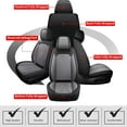 thumbnail image 6 of AOMSAZTO Front Car Seat Covers Fit for Toyota 4Runner 2003-2024 2025 Seat Covers Faux Leather Breathable and Waterproof Automotive Seat Covers Protector(2 PCS Front Seats,Black&Grey), 6 of 7
