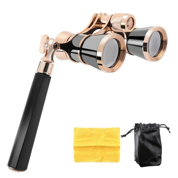 Black 3X25 Opera Binocular Coated Lens Telescope Glasses Theater Glass Lady Handle Women Girls Gifts