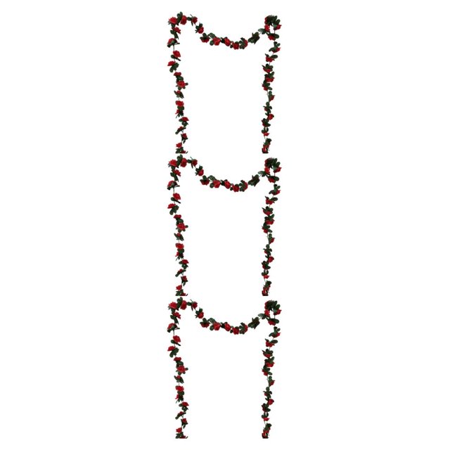 Maytalsory Romantic Atmosphere With Simulated Flower Vines For Restaurants Etc Big Red 45 roses 3Set