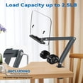 thumbnail image 4 of Desk Clamp Bookshelf for Reading, Ergonomic Design,Adjustable Height to 20 Inch with Swivel Base Cookbook Holder A, 4 of 7