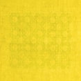 thumbnail image 1 of Ahgly Company Machine Washable Indoor Square Oriental Yellow Modern Area Rugs, 5' Square, 1 of 4
