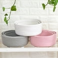 thumbnail image 3 of Clearance! Unique Hand-woven Storage Basket Portable Household  Storage Basket for Sundries Pink L, 3 of 4