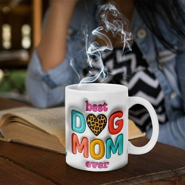 Dvkptbk Mug Dog Mom Dog Inflated Mug Personalized Ceramic Mug Pet Lovers Kitchen Gadgets
