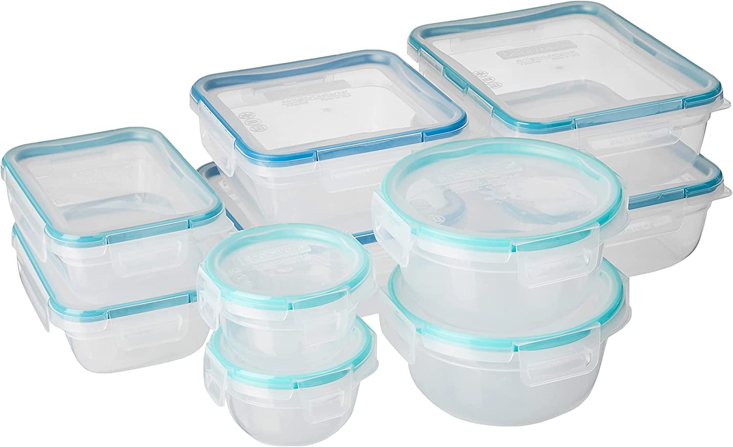 38 pcs Snapware BPA-Free Plastic Storage Container Set 