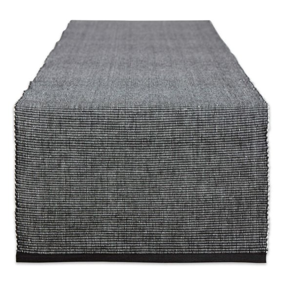 Camino de Mesa DII Bicolor 33x274 cm Negro