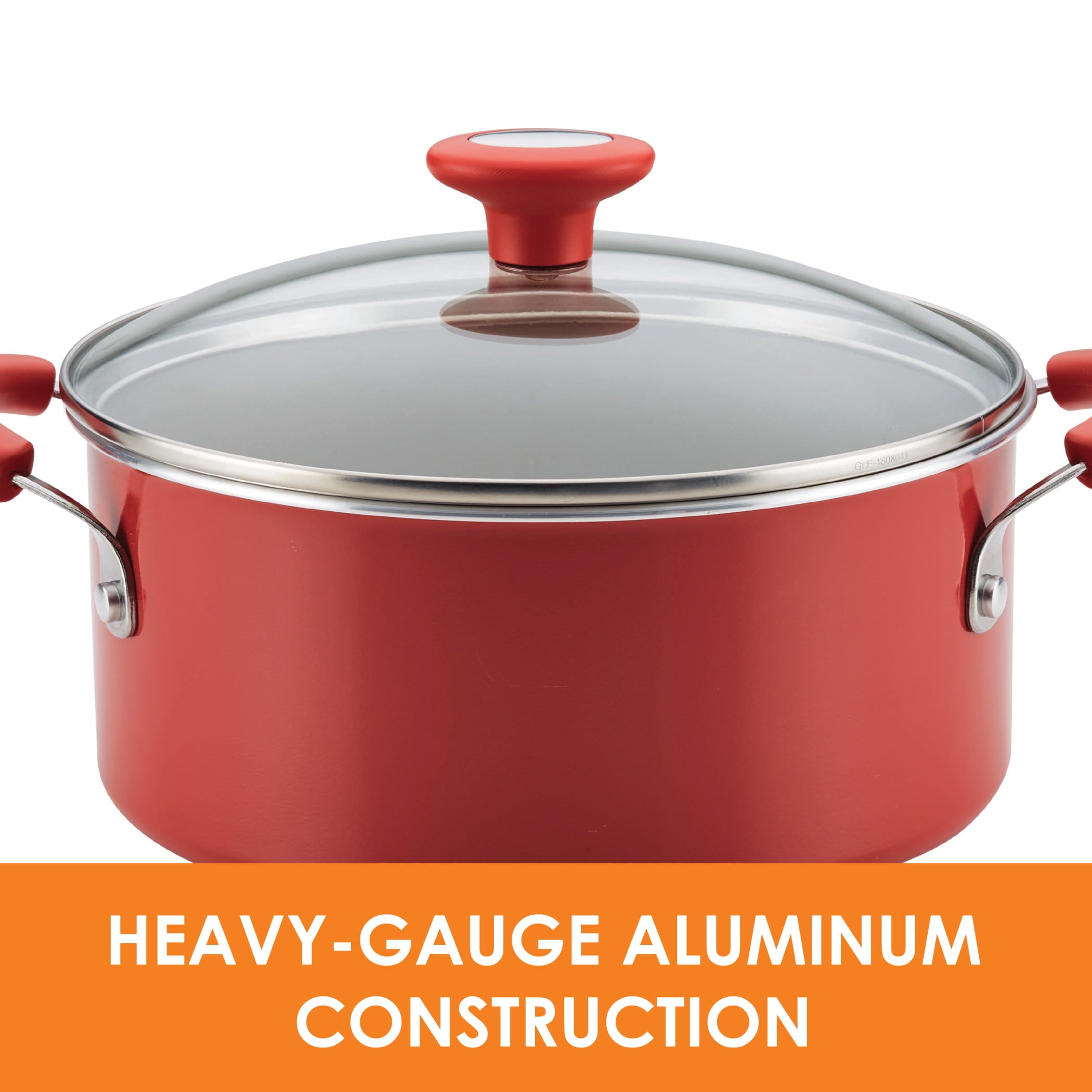 Rachael Ray Get Cooking 11 Piece Pots and Pans Set, Red