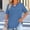 Navy, variant on Sevevn Plus Size Women's Summer T-Shirt Casual V Neck Keyhole Short Sleeve Curved Hem Loose Fit Tunic Tops Navy 2XL