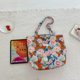 thumbnail image 4 of Bolso de compras para mujer, bolso de compras ecológico de lona a la moda, flor reutilizable para el trabajo informal, 4 of 8