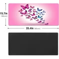 thumbnail image 3 of Extended Gaming Mouse Pad Large Mouse Pads Computer Keyboard Mouse Mat Rubber Base Stitched Edges Desk Pad Decor 35.4''''x15.7''''(Pink Butterflies), 3 of 6