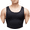 Black, variant on Men's Shapewear Chest Belly Waist Boobs Compression Slimming Vest Body Shaper Workout GYM Under base Layer Cool Dry Sport Tank Top Undershirts
