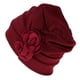 thumbnail image 5 of Elegante pañuelo para la cabeza para mujer, turbante musulmán doblado con flores, cáncer de quimio borgoña Zulema gorros de quimioterapia contra el cáncer, 5 of 8