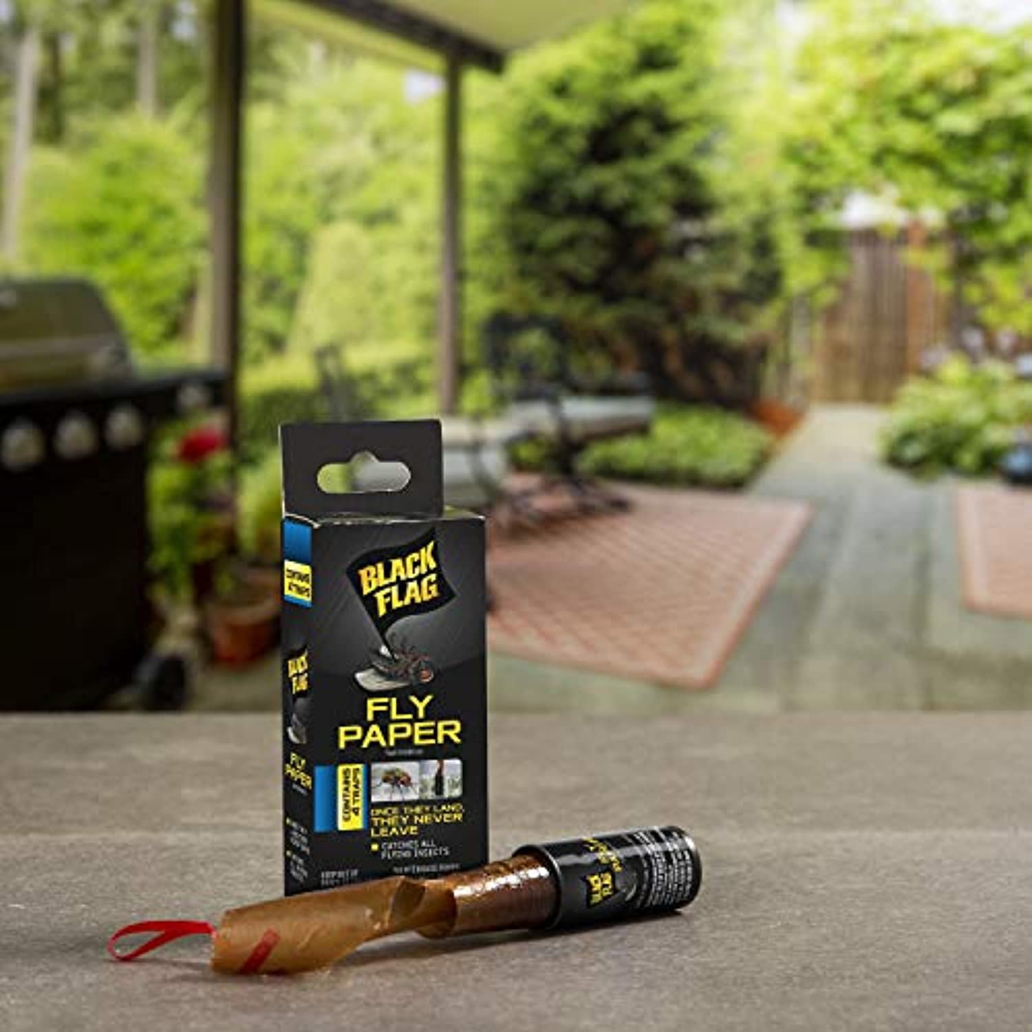 Black Flag Fly Paper 4 Traps, Catches All Flying Insects