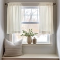 thumbnail image 2 of Cortinas Jinchan de lino texturizado, 24 cm, para ventanas de cocina, 2 of 9