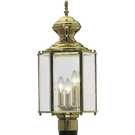 - BrassGUARD Collection Three-Light Post Lantern