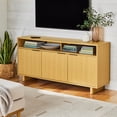 thumbnail image 6 of Better Homes & Gardens Lillian Fluted TV Stand for TVs up to 70 in, Natural Pine Finish, 6 of 7