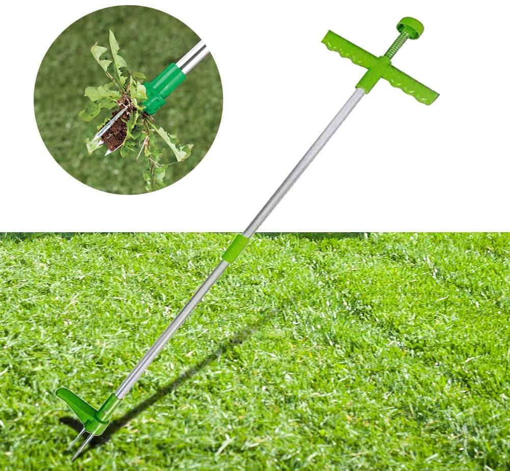 Standing Weeder and Weed Puller Stand up Manual Weeder Hand Tool with 3 Claws 