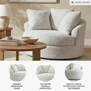 Signature Design by Ashley Snodoodle Gray Oversized Swivel Accent Chair