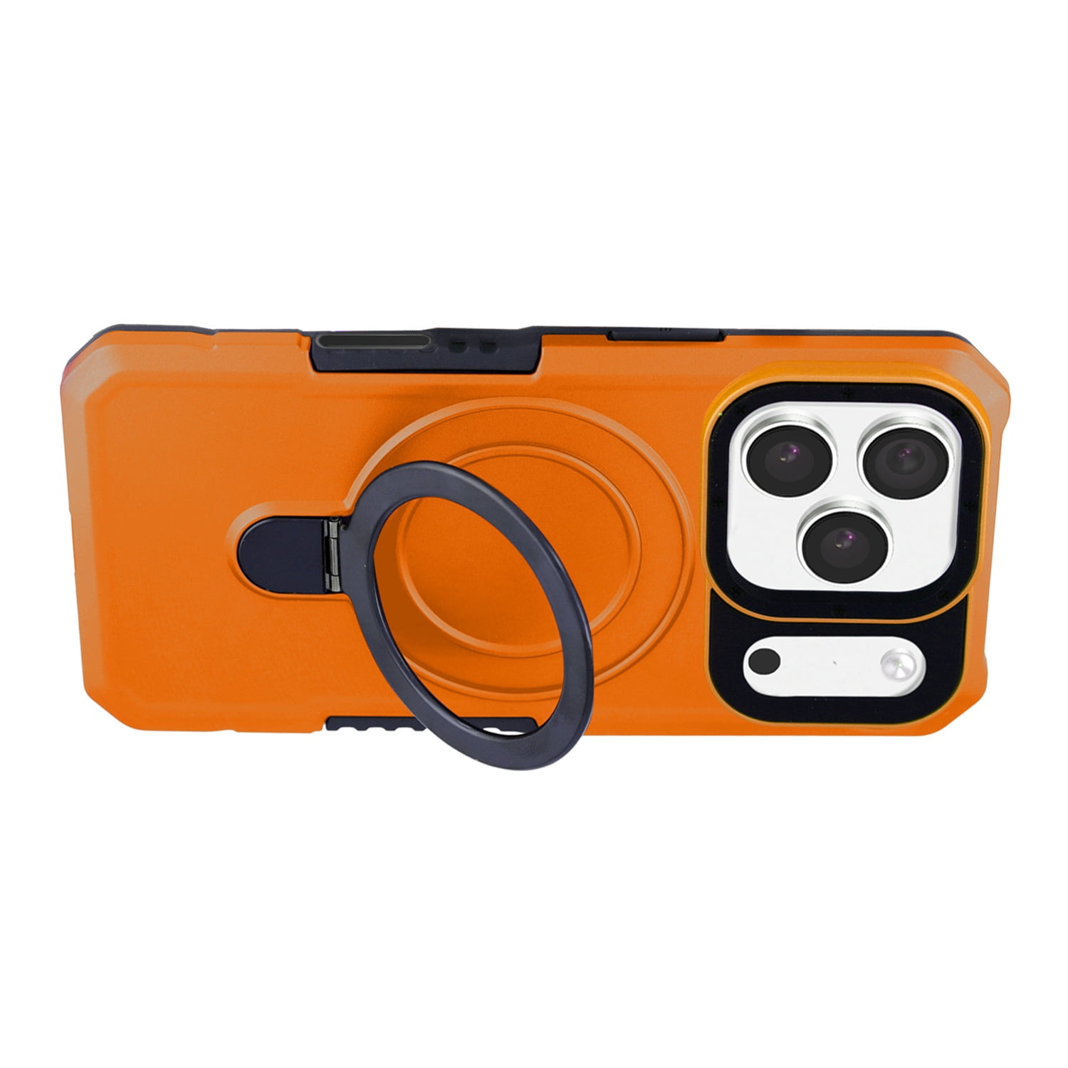 Hard Shell Ring Stand Protective Cover for iPhone 17 Pro Max - Orange
