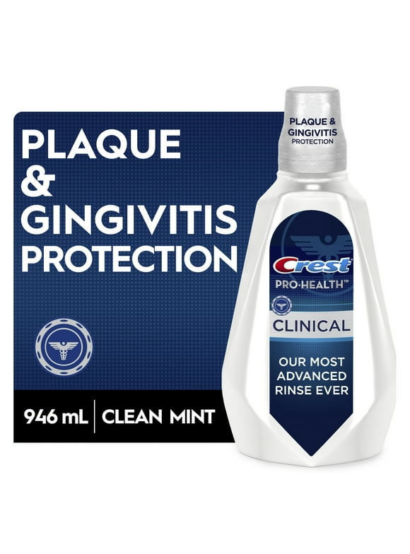 Crest Clinical Mouthwash, Alcohol Free Gingivitis Protection, Deep Clean Mint, 32 fl oz