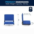 thumbnail image 4 of Emma + Oliver 500 lb. Rated Lightweight Stadium Chair with Handle & Ultra-Padded Seat, Blue, 4 of 10
